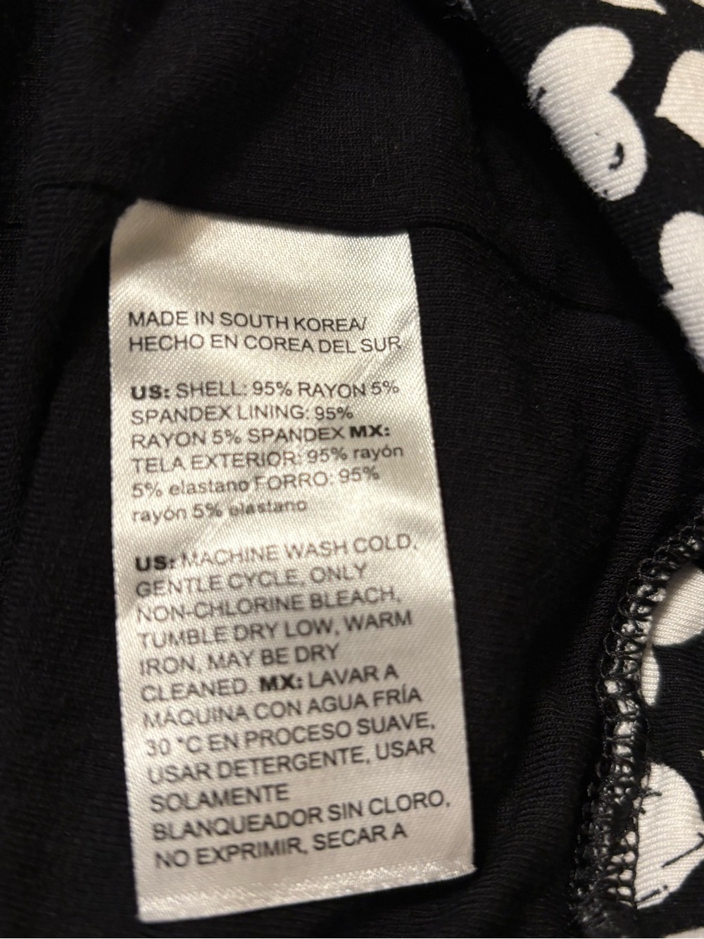 Chico’s Size 2 (US Large) Black White Heart Print 3/4 Sleeve Stretch Knit Top - Picture 13 of 13